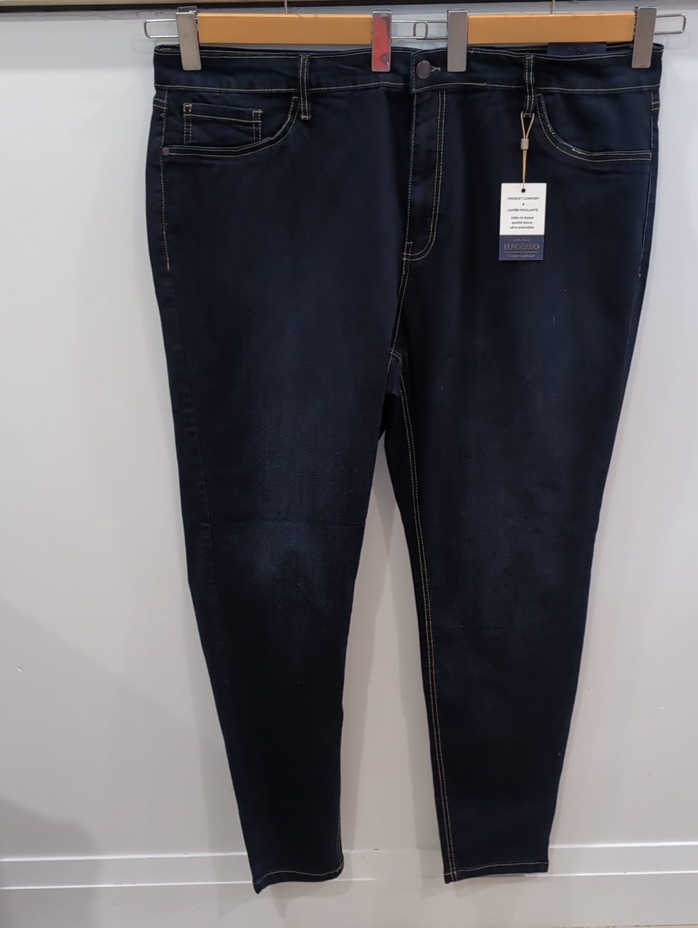 ELDORADO | Women's Dark Wash Mid-rise Soft Powerstretch Skinny Leg Jeans